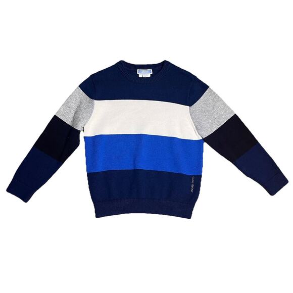 Jacadi Other - Jacadi Boys Sweater Striped Wool Cotton Long Sleeve Blue Pullover Toddler Size 4